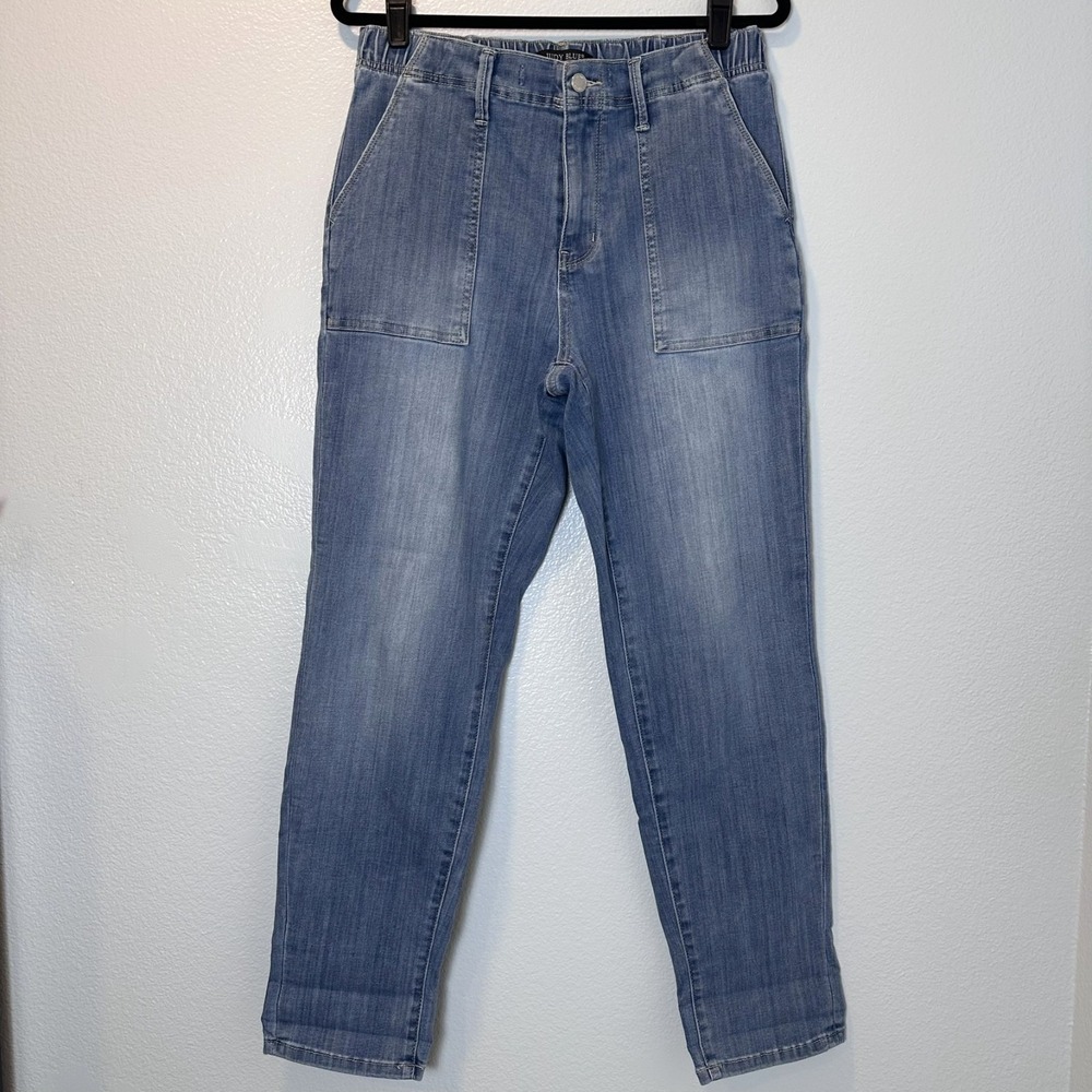 Judy Blue Jeans -9/29 Medium Wash Jogger Elastic Waist High Rise Denim
